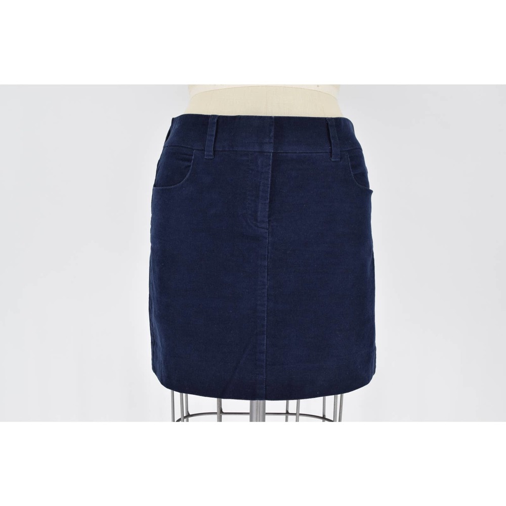 J. CREW FACTORY preppy corduroy pencil skirt dark blue size 4 women's